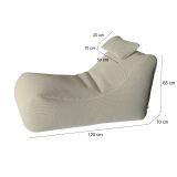 Pouf irregolare beige 70x120x65h cm - ??hck
