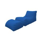 Pouf irregolare blu 120x80x60h cm - Alton