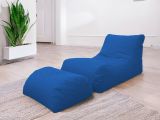 Pouf irregolare blu 120x80x60h cm - Alton