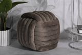 Pouf Karori, Poltrona multiuso, Scendiletto, Pouf poggiapiedi, 45x45 h45 cm, Grigio