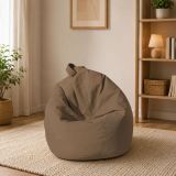 Pouf moderno beige 70x70x110h cm - Azelia