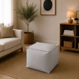 Pouf quadrato bianco 45x45x45h cm - Aron