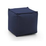 Pouf quadrato blu 45x45x45h cm - Aron