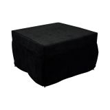 Pouf quadrato nero 78x78x45h cm - letto Arno