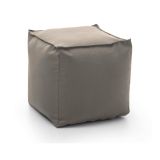 Pouf quadrato tortora 45x45x45h cm - Aron