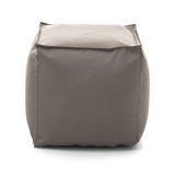 Pouf quadrato tortora 45x45x45h cm - Aron