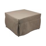 Pouf quadrato tortora 78x78x45h cm - letto Arno