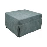 Pouf rettangolare azzurro 78x78x45h cm - letto Arno