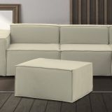 Pouf rettangolare beige 80x70x43h cm - Avolasca