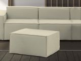 Pouf rettangolare beige 80x70x43h cm - Avolasca