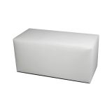 Pouf rettangolare bianco 90x40x42h cm - Bucuresti