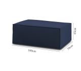 Pouf rettangolare blu 100x70x43h cm - Assisi