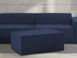 Pouf rettangolare blu 100x70x43h cm - Assisi