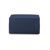 Pouf rettangolare blu 80x70x43h cm - Avolasca