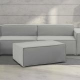 Pouf rettangolare grigio 100x70x43h cm - Assisi