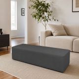 Pouf rettangolare grigio 180x40x42h cm - Apecchio