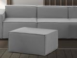 Pouf rettangolare grigio 80x70x43h cm - Avolasca