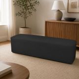 Pouf rettangolare nero 180x40x42h cm - Apecchio