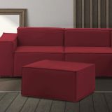 Pouf rettangolare rosso 80x70x43h cm - Avolasca