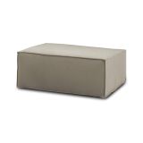 Pouf rettangolare tortora 100x70x43h cm - Assisi