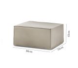 Pouf rettangolare tortora 80x70x43h cm - Avolasca