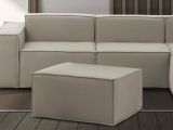 Pouf rettangolare tortora 80x70x43h cm - Avolasca