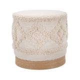 Pouf rotondo bianco 40x40x40h cm - Khaled
