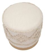Pouf rotondo bianco 40x40x40h cm - Khaled