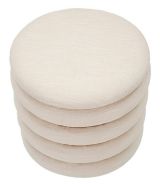 Pouf rotondo bianco 40x40x42h cm - Banskil