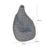 Pouf sacco a scacchi 80x80x120h cm - Maristella