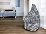 Pouf sacco a scacchi 80x80x120h cm - Maristella