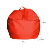 Pouf sacco arancione 65x65x50h cm - Ascia