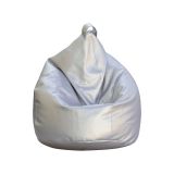 Pouf sacco argento 80x80x120h cm - Azelia