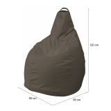 Pouf sacco beige 90x90x120h cm - Aunter