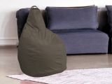 Pouf sacco beige 90x90x120h cm - Aunter