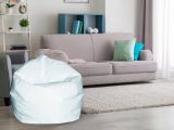 Pouf sacco bianco 65x65x50h cm - Ascia