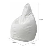 Pouf sacco bianco 90x90x120h cm - Agordo