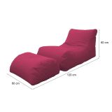 Pouf sacco fucsia 120x80x60h cm - Alton