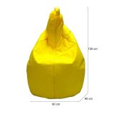 Pouf sacco giallo 80x80x120h cm - Angillina