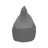 Pouf sacco grigio 80x80x120h cm - Angillina