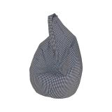 Pouf sacco nero e bianco 80x80x120h cm - Maristella