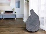 Pouf sacco nero e bianco 80x80x120h cm - Maristella