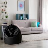 Pouf sacco nero ecopelle 70x70x110h cm - Alez