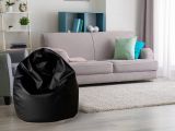 Pouf sacco nero ecopelle 70x70x110h cm - Alez