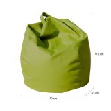 Pouf sacco verde 70x70x110h cm - Azelia