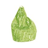 Pouf sacco verde e bianco 80x80x120h cm - Marisa