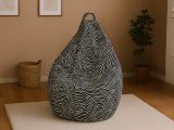 Pouf sacco zebrato 80x80x120h cm - Maristella