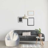 Pouf soggiorno sacco bianco 70x70x110h cm - Alez