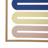 Quadro Multicolore Figure Geometriche Materiale Struttura in Metallo 38x84h cm, - Remio