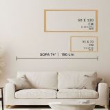 Quadro Multicolore Materiale Struttura in Legno Nobilitato 50x120h cm, - Mirato